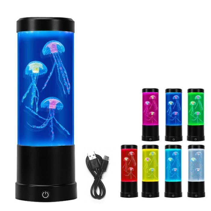 Lampe Meduse Lumineuse Aquarium avec 7 Couleurs, Jellyfish L