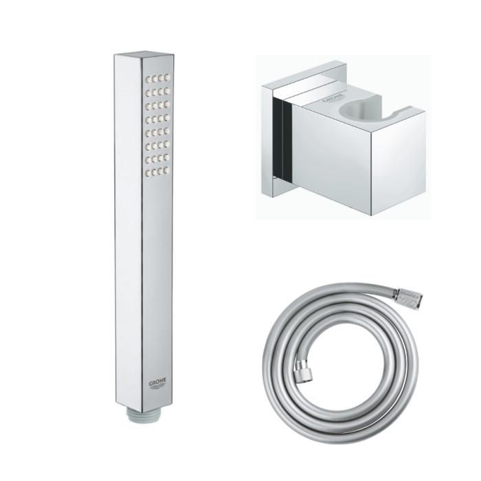 Grohe Douchette Vitalio Joy Cube Stick Douchette 1 jet avec flexible1750 + support mural cube
