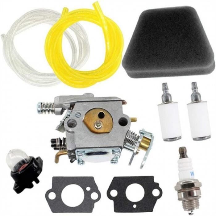 Kit Carburateur Avec Bougie D'allumage Pour Tronçonneuse - Compatible Walbro WT-891, WT-89, Modèles 2250, 2550, Etc.