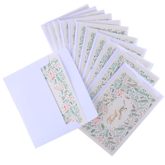 Set De 12pcs Carte De Voeux Fait A La Main Enveloppes Vierges Carte Postale Decoree Pour Personne Speciale Et Je Vous Remercie Cdiscount Beaux Arts Et Loisirs Creatifs