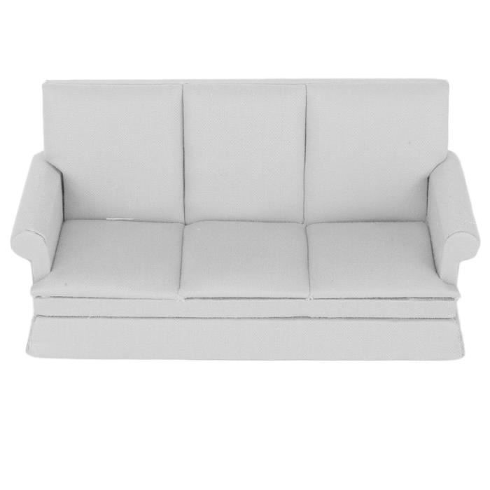 Canapé pour maison de poupée 1:12, miniature, style japonais, fauteuil en tissu simple, canapé, meubles de salon, décoration, gris et vert | en línea