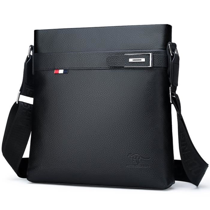 Sac Sacoche Homme bandoulière cuir Véritable, Noir Noir - Cdiscount  Bagagerie - Maroquinerie