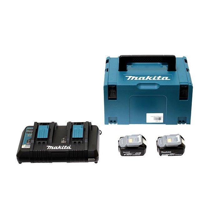 Pack énergie LI ION 2x4 Ah BL1840B 18V en coffret MAKPAC MAKITA 197504 2