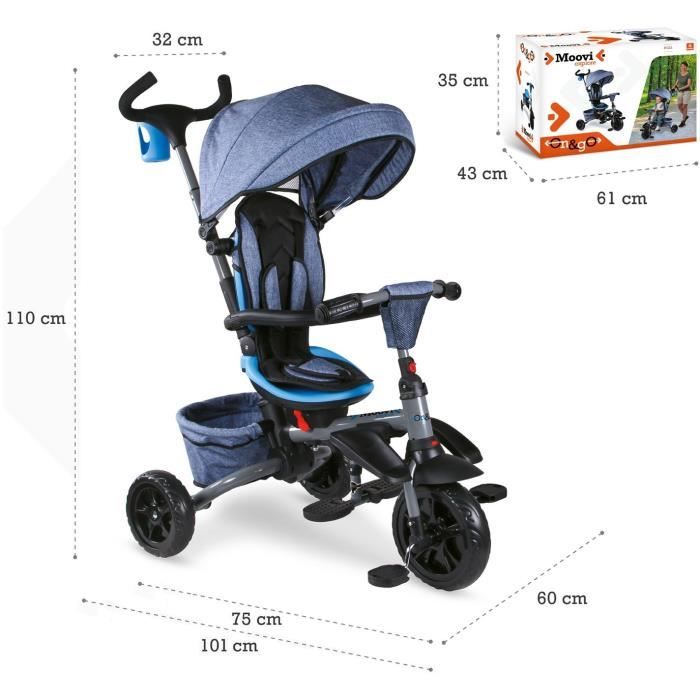 MONDO - Tricycle évolutif convertible et pliable - On & Go - Moovi Explore