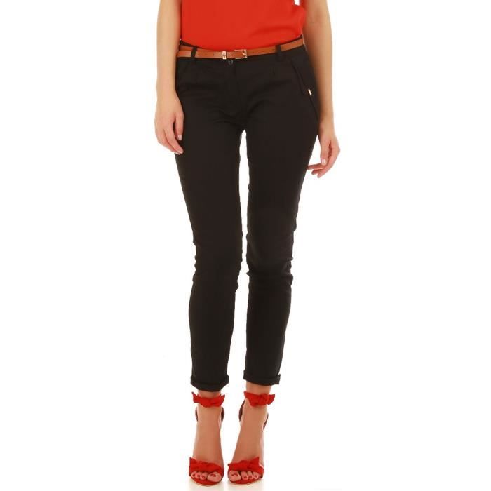 Pantalon noir hotsell avec ceinture