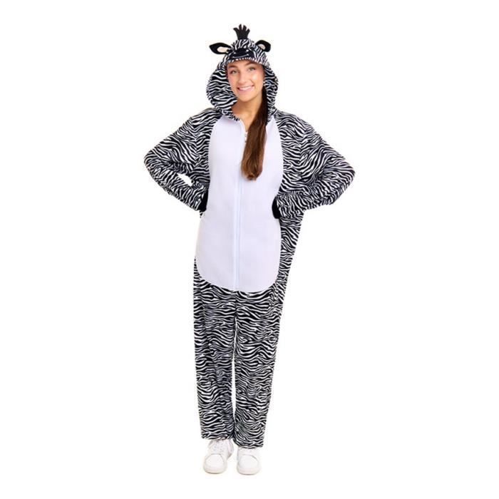 Costume Zebra 5 Pezzi Per Donna E Bambino - Cerchietto, Cravatta, Coda, Guanti E Tatuaggi Facciali Per Carnevale E Halloween