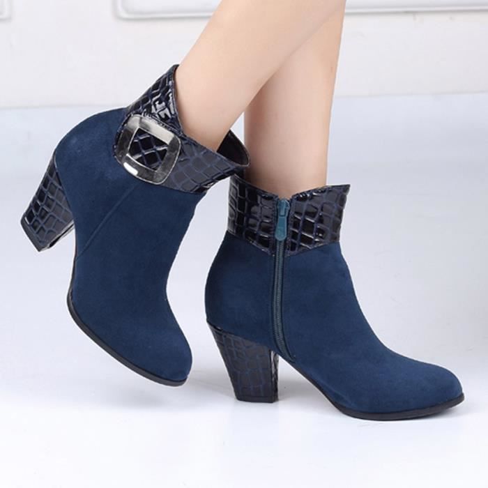 bottines bleu marine pas cher