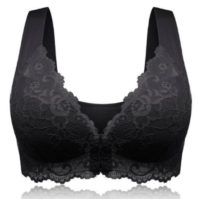 Soutien Gorge De Sport Ajustable Avec Fermeture A L Avant Pour Femmes Noir Cdiscount Pret A Porter