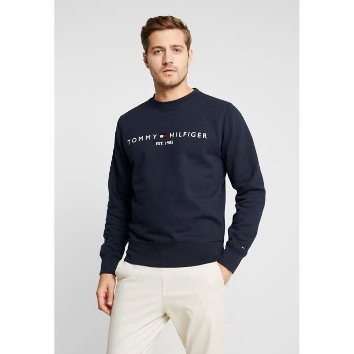 SWEAT PULL COL ROND HOMME TOMMY HILFIGER 1985 EST BLEU MARINE BLEU