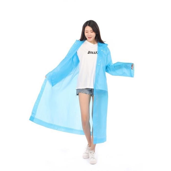 Poncho De Pluie Enfant Réutilisable EVA - Imperméable Léger Avec Capuche - Pour L'école, Voyages Et Activités Extérieures