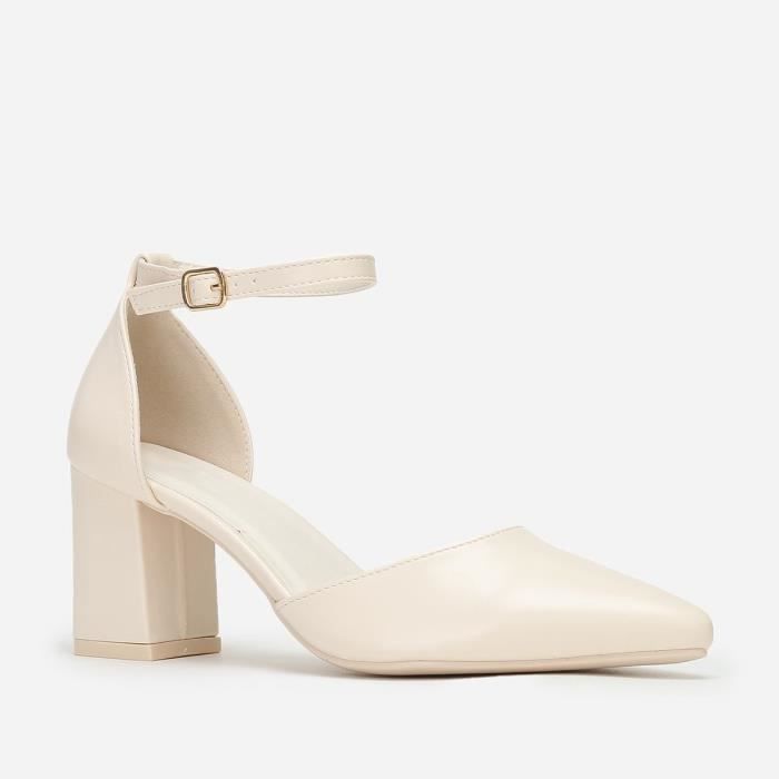 Escarpins Ouverts Femme Cuir Et Simili Rouge, Taille 40 – Excellent état