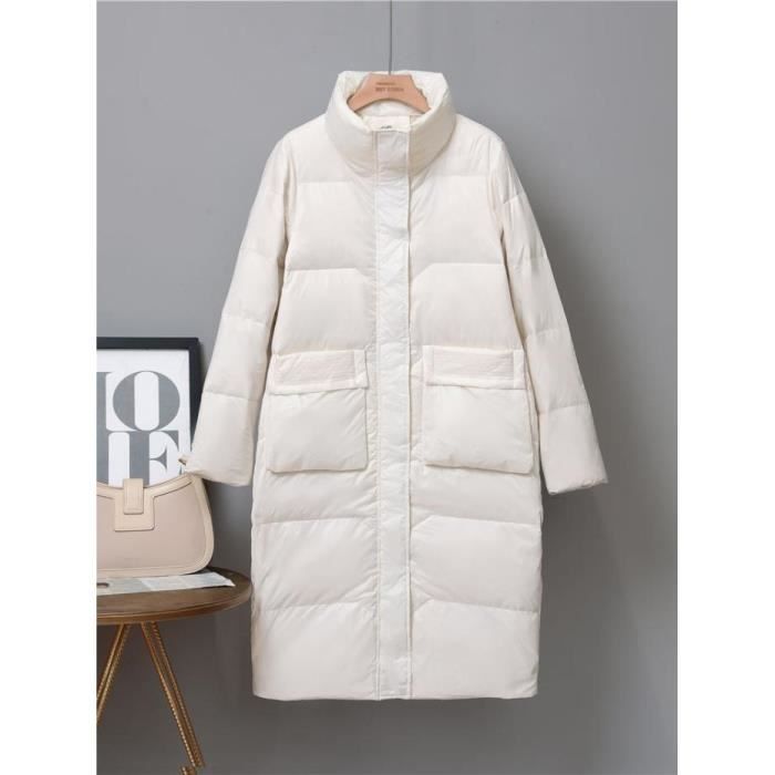 Manteau Long D'hiver Réversible Pour Femme - Parka Matelassé épais Avec Capuche, Imperméable Et Coupe-vent, Deux Looks En Un