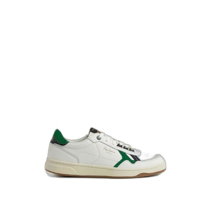 Baskets PEPE JEANS Kore Vintage Summer - Ivy - Homme - Lacets - Textile