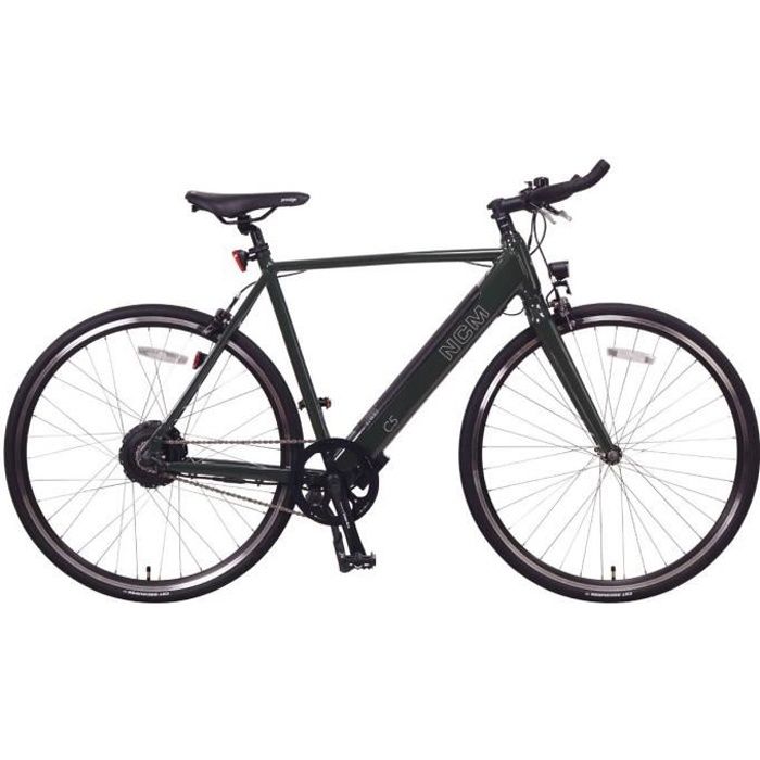 Vélo électrique Urbain NCM C5 - NCM - Taille M - Batterie 36V 12Ah 432Wh - Roue arrière - Patins - Vert Foncé