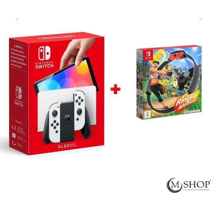 Pack Nintendo Switch (modèle OLED) + RING FIT ADVENTURE - Cdiscount Jeux  vidéo