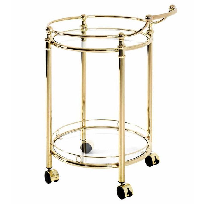 Desserte de Cuisine Design Laitonné 79cm Or