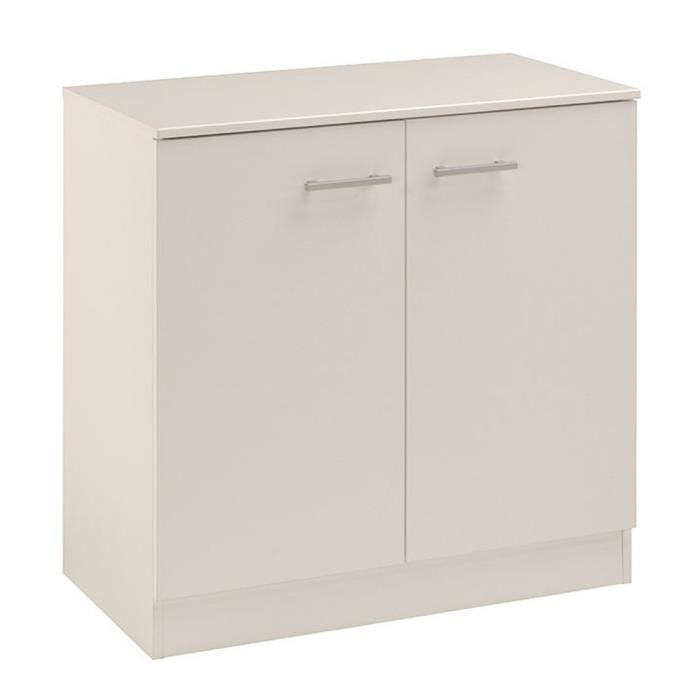 Meuble de Rangement Bas Blanc, l 77 x P 40 x H 78 cm Cdiscount Maison