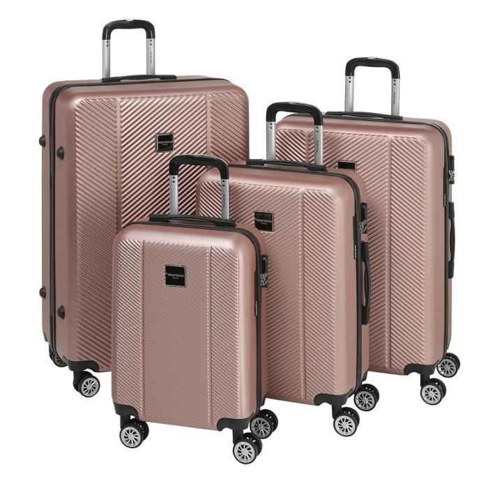 Lot de 3 valises avec Leur 3 Vanity Solide Marque Française Orange -5859