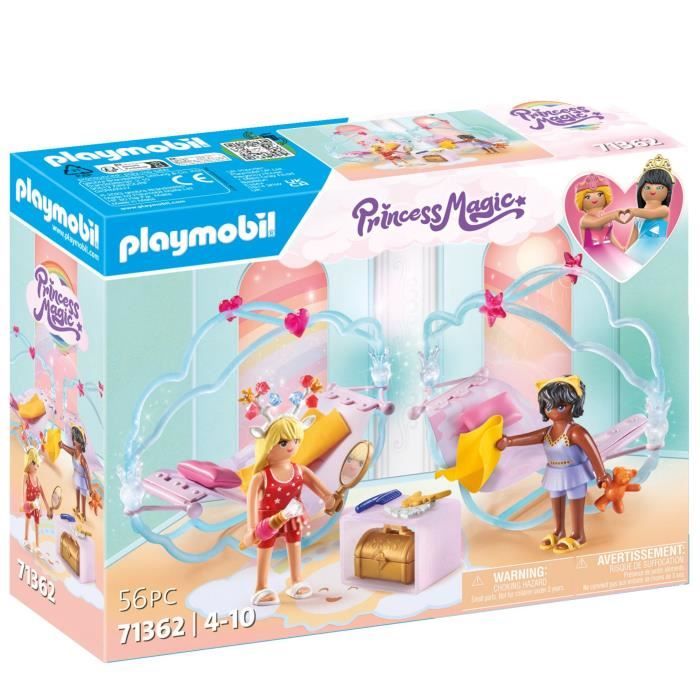 PLAYMOBIL Princess Magic - Chambre de princesses avec 2 lits à bascule - Dès 4 ans