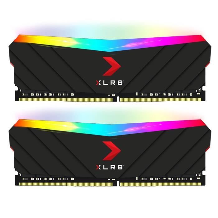 Memoire RAM PNY XLR8 Gaming EPIC X RGB DIMM DDR4 3200 MHz 2X8GB MD16GK2D4320016XRGB