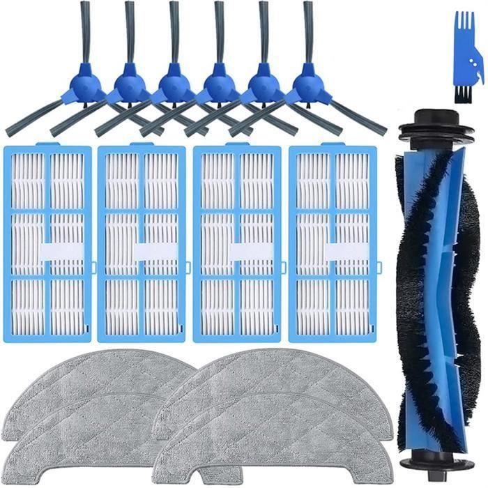 Accessoires Robot Aspirateur - PZCC - Proscenic 850T - Brosse Principale - Brosse Latérale - Filtre HEPA