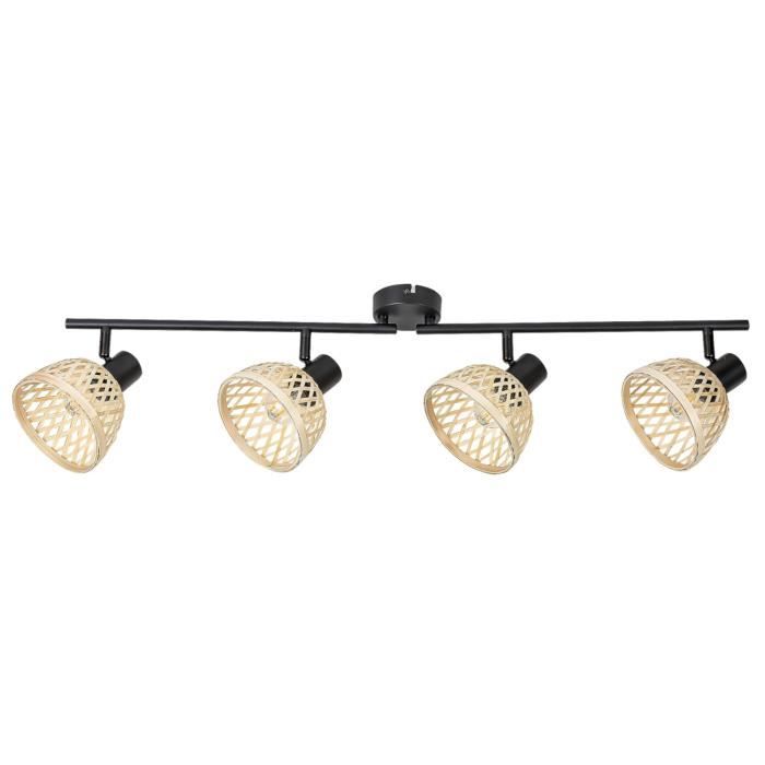 Lampe rotin Rabalux spot ind. E14 4x max 15W noir Lampe rotin Rabalux spot ind. E14 4x max 15W noir