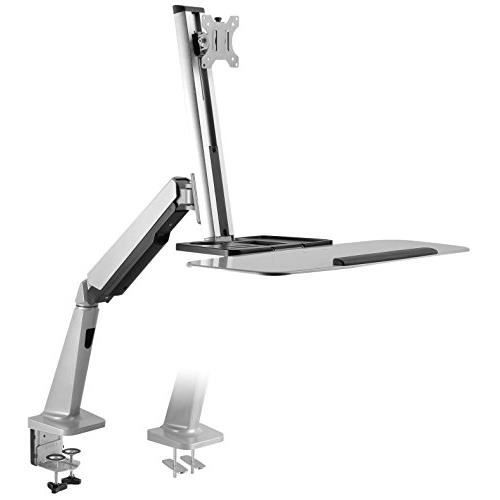 Support Écran PC RICOO à Gaz - Pivot 360°, Inclinaison ±90°, Pour Écrans 13-27" Jusqu'à 9kg
