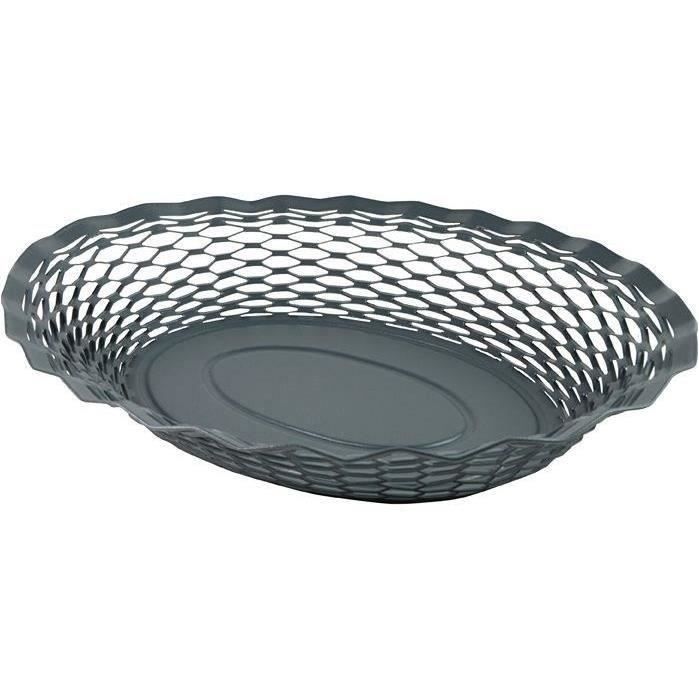 ROGER ORFEVRE - Corbeille pain Vintage ovale 25x18 cm Gris givré