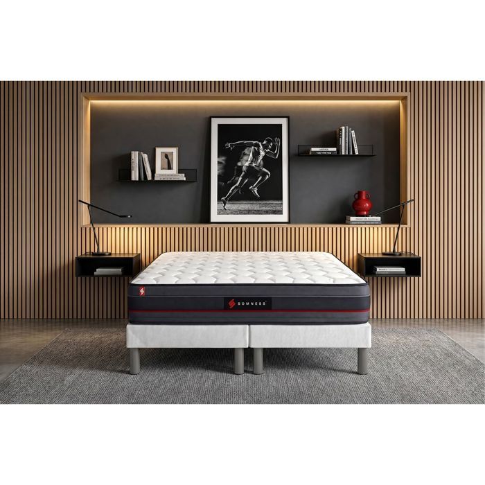 Ensemble double sommier + matelas REGEN à mémoire de forme 200x200