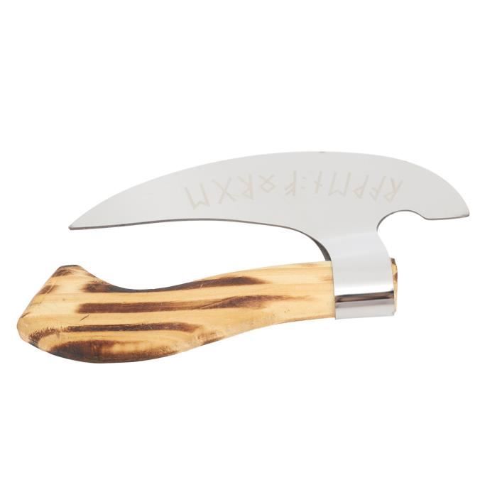 Hache Barbu Avec Lame Adze, Acier Inoxydable Gravée, Polie Haute Qualité - Bladehunters