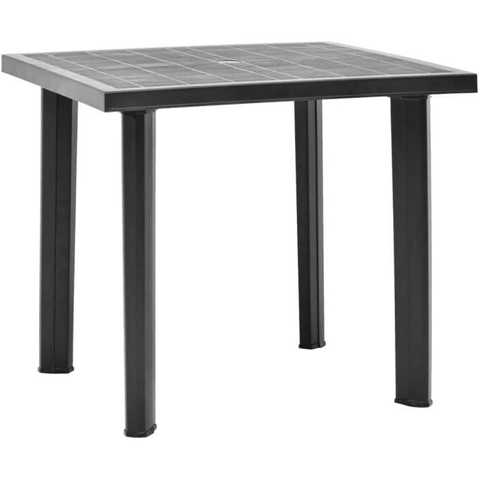 Table De Jardin En Aluminium Et WPC - Noir - Dimensions 185x90x74 Cm - Résistante Aux Intempéries, Facile à Assembler - 2