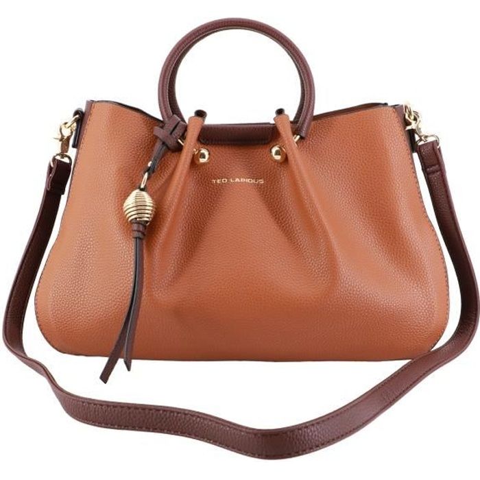 Ted Lapidus Sac À Main Femme 2 en 1 Gretel 8924 Synthétique Gold Marron