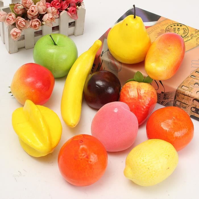 10 Pièces Assortiment Deco Fruits artificiels kunstobst Artificiel Fruits