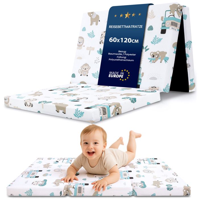Matelas bebe pliable 60x120 cm pour lit - matelas bébé pour lits parapluie sol enfant et respirant en mousse 60 x 120 cm Afrique