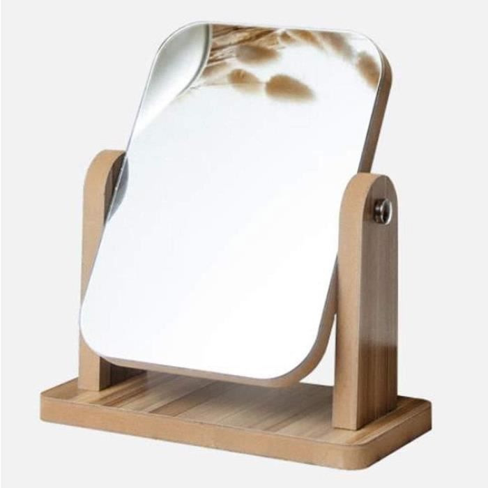 FOMIYES Miroir de Bureau de, Miroir de Maquillage de Forme Ovale, Miroir de Maquillage Vintage doré, Miroir pivotant Double Face pour Coiffeuse, Salle de Bain, Chambre à Coucher, Haute