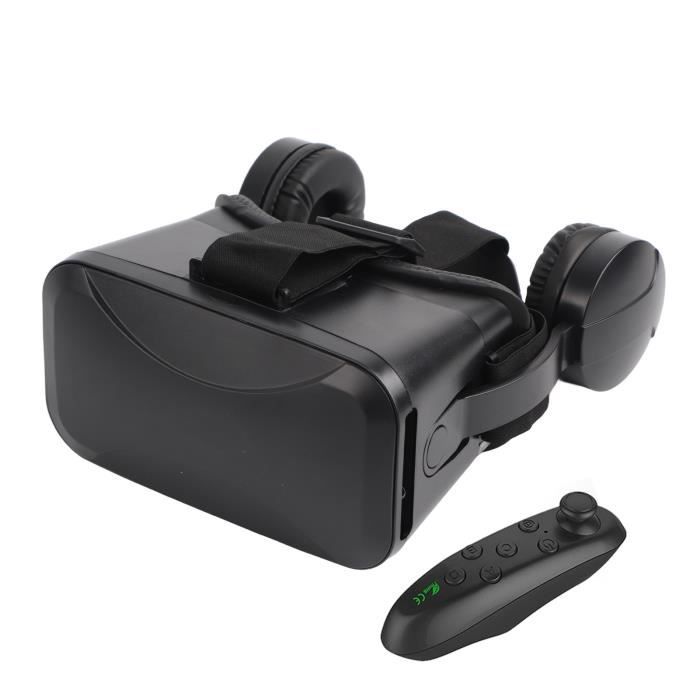 Casque De Réalité Virtuelle Pour Smartphone - Compatible IOS/Android 5-7 Pouces - Télécommande Incluse - Anti-Lumière Bleue - Noir