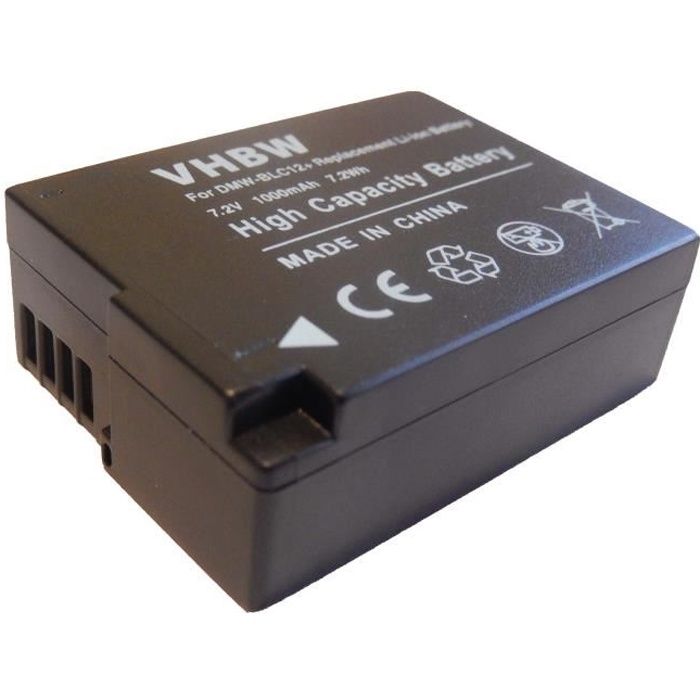 Batterie Remplacement Pour Panasonic Lumix - Modèles DC-G110, DMC-GX80, DMC-LX100, Etc. - 750 MAh 7.4V Li-ion - Compatible DMW-BLG10, DMW-BLE9 - 6