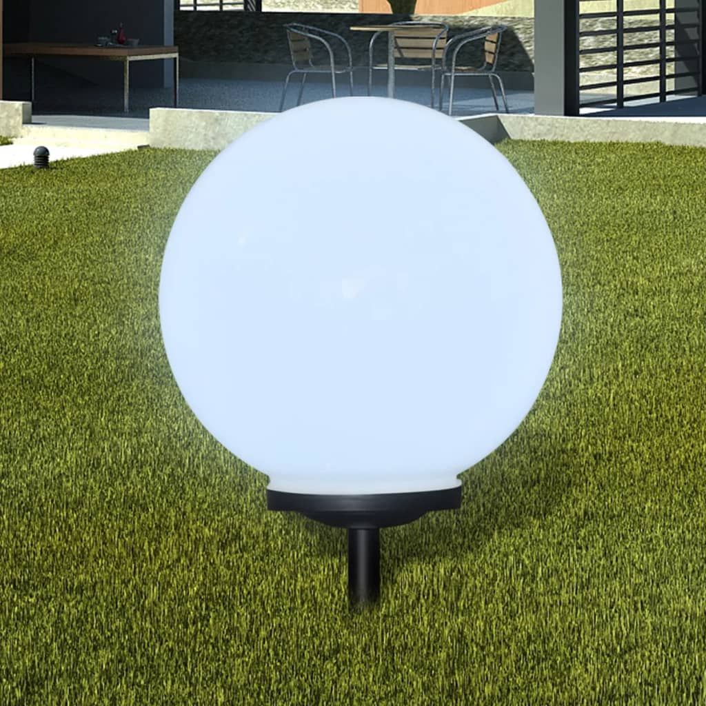 Lampe d'allée à LED - VIDAXL - Energie solaire - 12 ampoules - Blanc - Jardin - Contemporain - 40cm de diamètre
