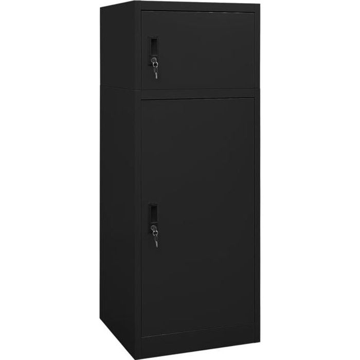 Meilleurs prix pour vidaXL Armoire à selles Noir 53x53x140 cm Acier 339601