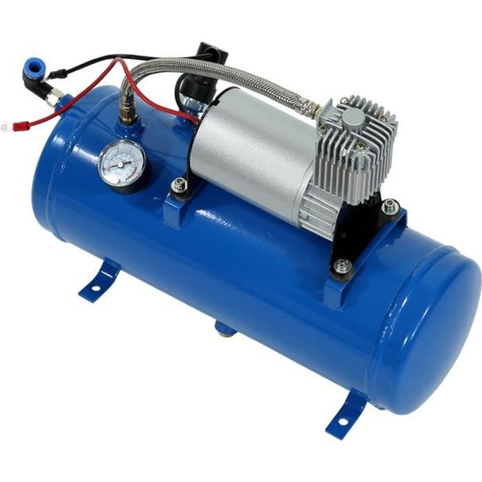 150psi 12V Compresseur d'air avec Réservoir de 6 litres Pompe de gonfleur  de pneu pour Camion de train d'air de klaxon--Timesquare