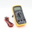 Multimètre digital Ampèremètre Voltmètre Testeur Electrique - XL830L - 600V - Noir/Orange-1