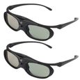 lunettes de projecteur 3D 2 pièces 144Hz 3D lunettes à obturateur actif DLP LinK lentille LCD lunettes video fixation - SURENHAP-1