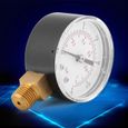 Compteur de Pression D'eau, Mini Manomètre Basse Pression pour Carburant, Air, Huile ou Eau 0-15 Psi/0-1 Bar BSPT Manomètre-1