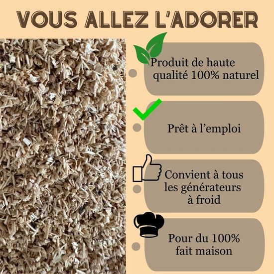 Sciure De Bois De Hêtre Pour Fumage 350/900 - Copeaux Et Sciure De Qualité Pour Fumage - La Toque D'Or