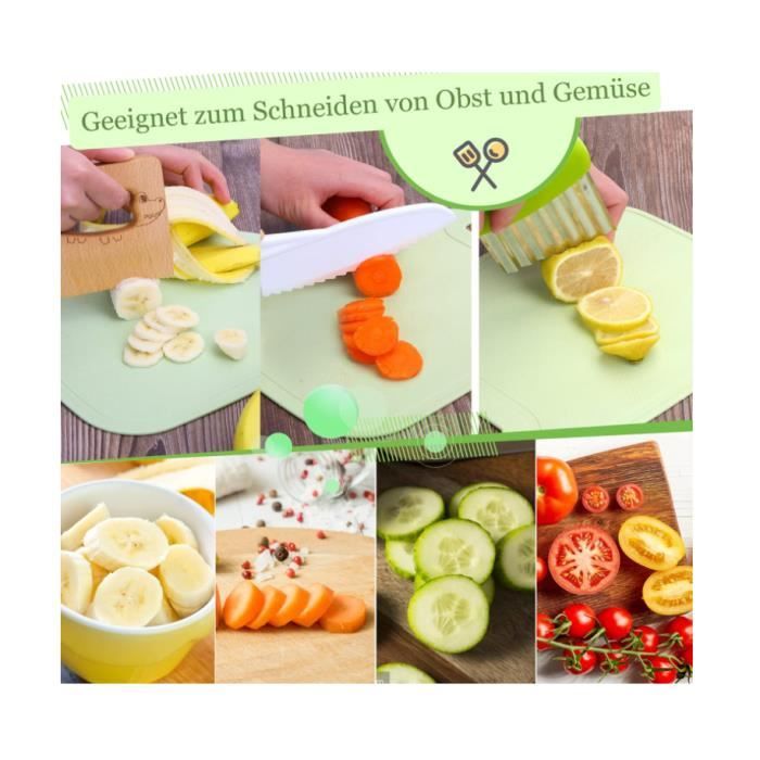 Kit De Couteaux De Cuisine Pour Enfants MINISOISO - 10 Pièces Sécurisées Avec Planche Et Tablier