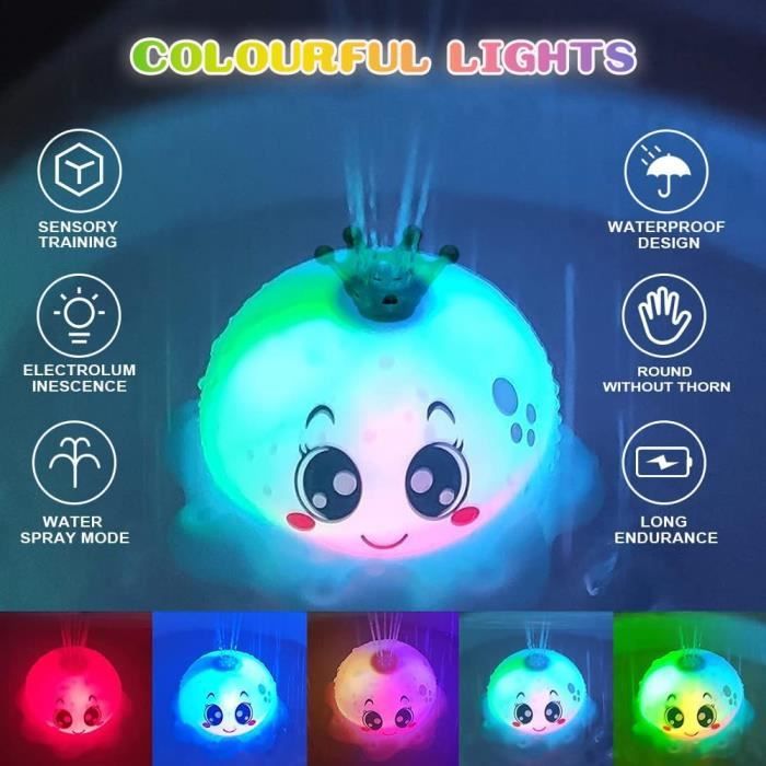 Delycazy Jouet Bain Bébé 1 2 3 Ans, Enfants Jouets de Bain LED Pieuvre Induction Automatique Jet d'eau Jouets de Piscine pour Bébé | Votre wishlist sur Delycazy Jouet Bain Bébé 1 2 3 Ans, Enfants Jouets de Bain LED Pieuvre Induction Automatique Jet d'eau Jouets de Piscine pour Bébé | Votre wishlist sur