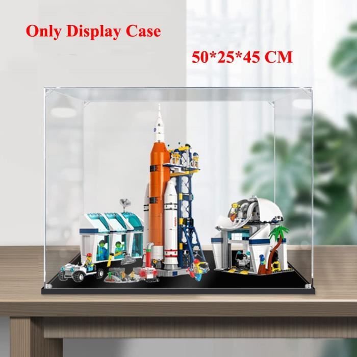 Vitrine en acrylique avec lumières pour collections Lego, boîte de  rangement en bois transparent, armoires à