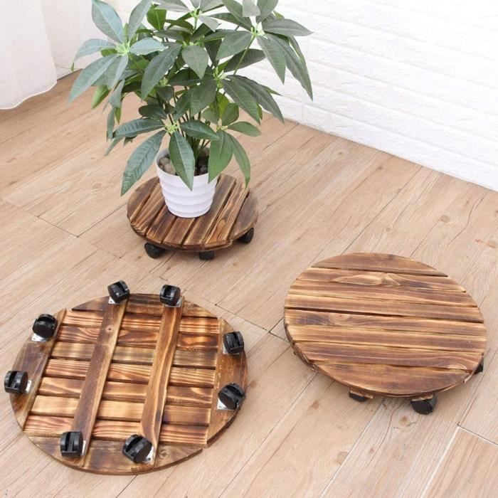 Mipcase Support De Jardinière Mobile Bac pour Pots De
