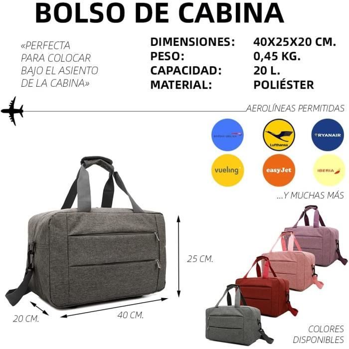 Sac cabine 40 x 20 x 25 cm valise cabine bagage cabine avion