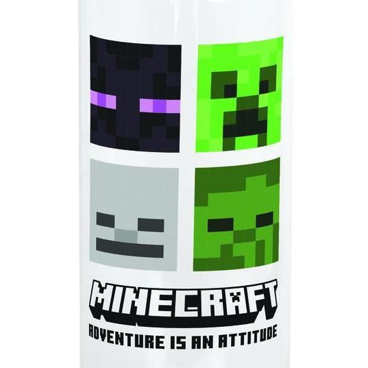 Minecraft Unisexe Enfants Paille Bouteille d'eau Vert - Taille unique